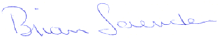 Signature de Brian Saunders