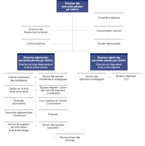 Structure organisationnelle actuelle